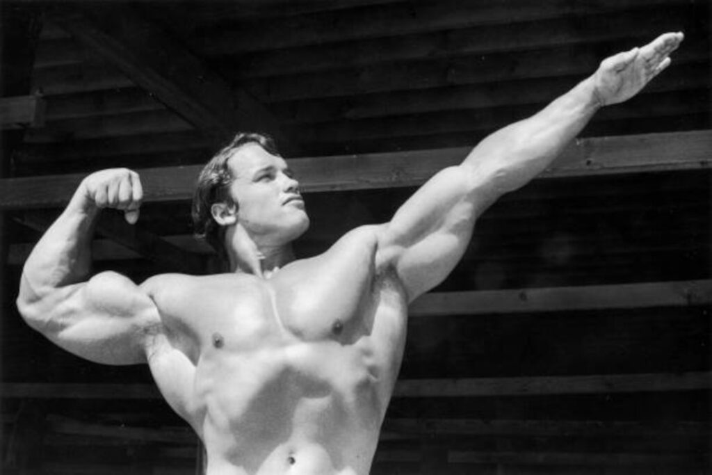 Arnold Schwarzenegger at Muscle Beach