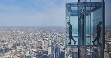 Chicago Illinois Willis Tower Glass Floor, Balcony and Box
