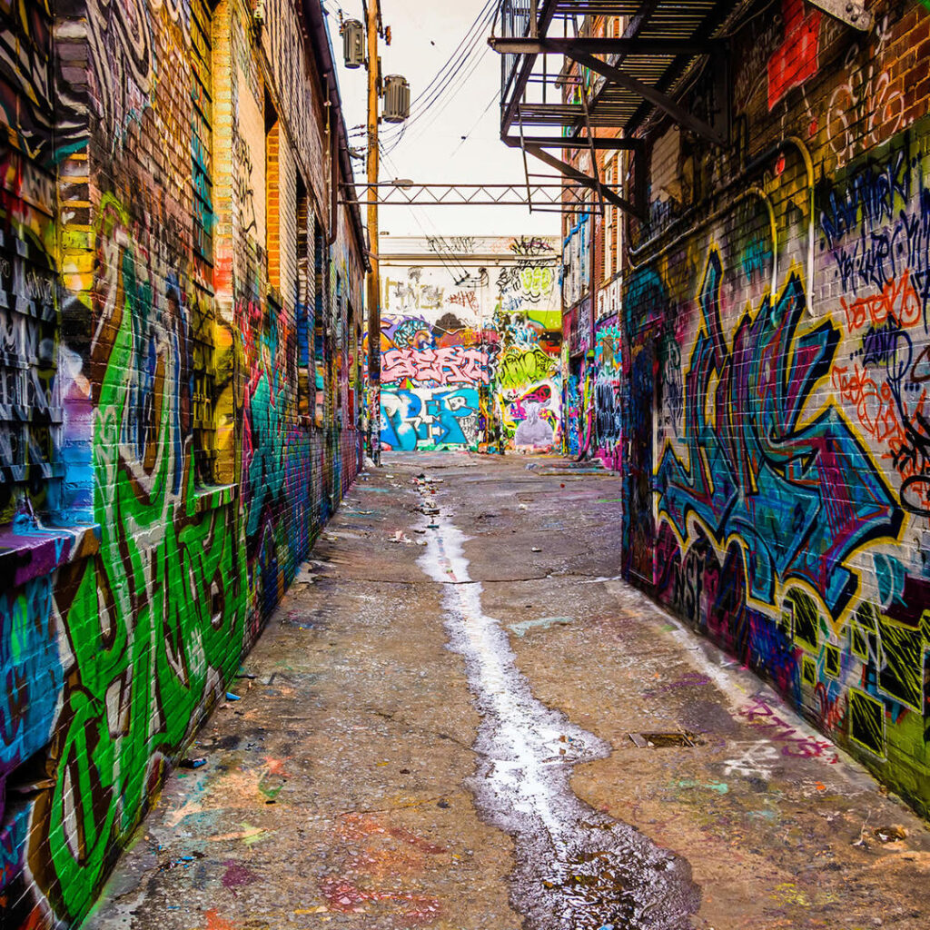 Graffiti Alley in Baltimore Maryland