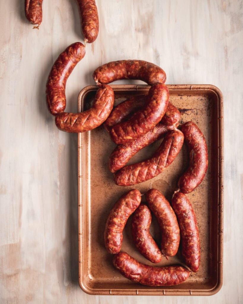 Andouille smoked sausage meat