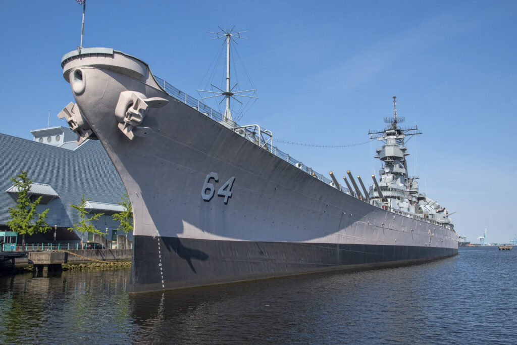 The Battleship Wisconsin in Norfolk, Virginia