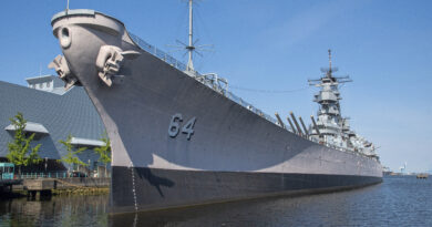 The Battleship Wisconsin in Norfolk, Virginia