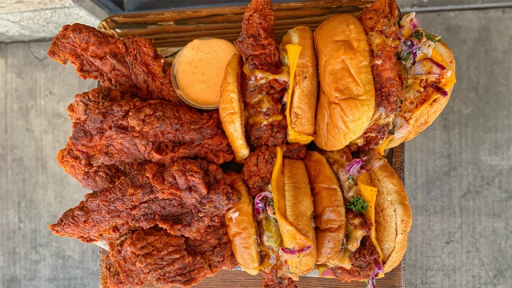 Food scene in Fontana, California