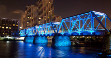Blue Bridge in Grand Rapids, Michigan