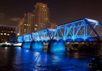 Blue Bridge in Grand Rapids, Michigan