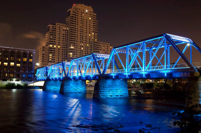 Blue Bridge in Grand Rapids, Michigan